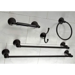 Clearance Provence 5-Piece Bathroom Accessory Set in Black Accessory Packages