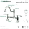 Outlet Restoration Bathroom Bridge Faucet 8" Widespread