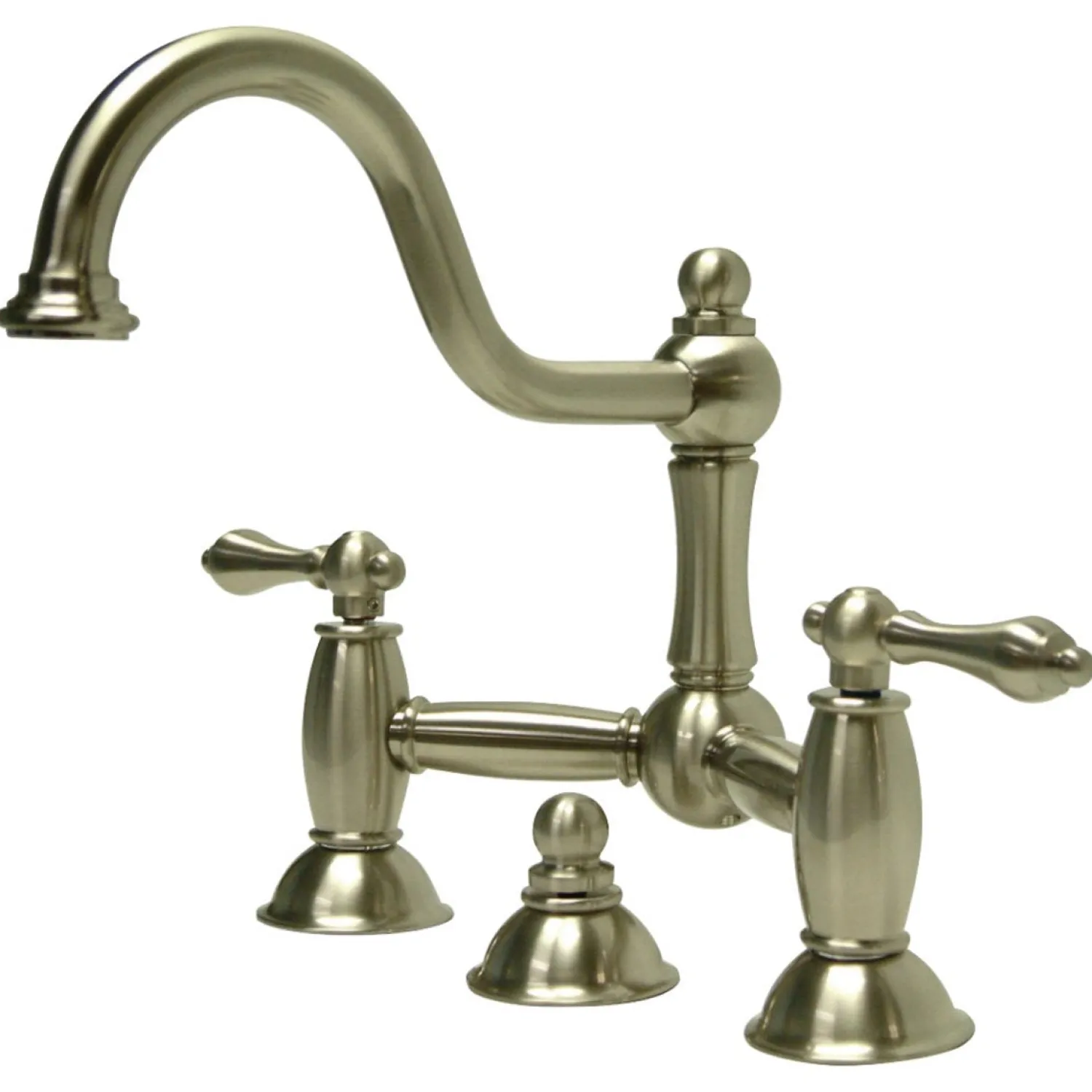 Outlet Restoration Bathroom Bridge Faucet 8" Widespread