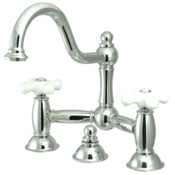 Online Restoration Cross-Handle Bathroom Bridge Faucet 8