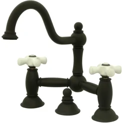 Online Restoration Cross-Handle Bathroom Bridge Faucet 8