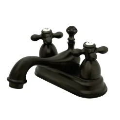 Restoration Cross-Handle 4-Inch Centerset Bathroom Faucet 4