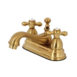 Restoration Cross-Handle 4-Inch Centerset Bathroom Faucet 4