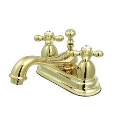 Restoration Cross-Handle 4-Inch Centerset Bathroom Faucet 4