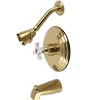 Outlet Restoration Cross Handle Tub and Shower Faucet Tub & Shower Sets
