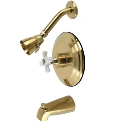 Outlet Restoration Cross Handle Tub and Shower Faucet Tub & Shower Sets