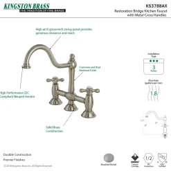 Discount Restoration Deck Mount Kitchen Bridge Faucet Bridge Faucets