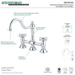 Discount Restoration Deck Mount Kitchen Bridge Faucet Bridge Faucets
