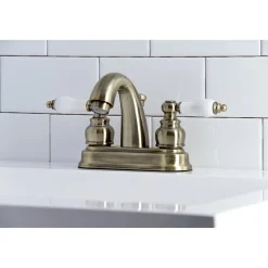 Discount Restoration Deck Mount 4-Inch Centerset Bathroom Faucet 4