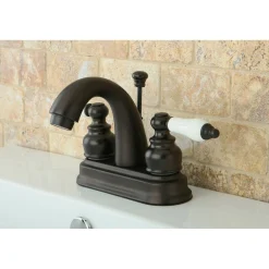 Discount Restoration Deck Mount 4-Inch Centerset Bathroom Faucet 4