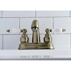 Discount Restoration Deck Mount 4-Inch Centerset Bathroom Faucet 4