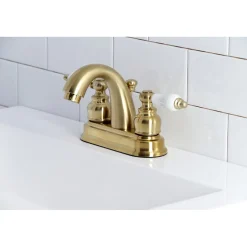 Discount Restoration Deck Mount 4-Inch Centerset Bathroom Faucet 4