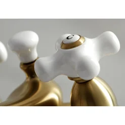 Online Restoration Deck Mount 2-Handle 4-Inch Centerset Bathroom Faucet 4" Center Set