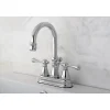 Discount Restoration Deck Mount 4-Inch Centerset Bathroom Faucet with Brass Pop-Up 4" Center Set