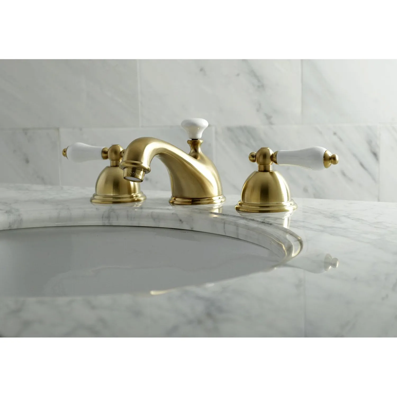 Hot Restoration Deck Mount 8-Inch Widespread Bathroom Faucet 8" Widespread