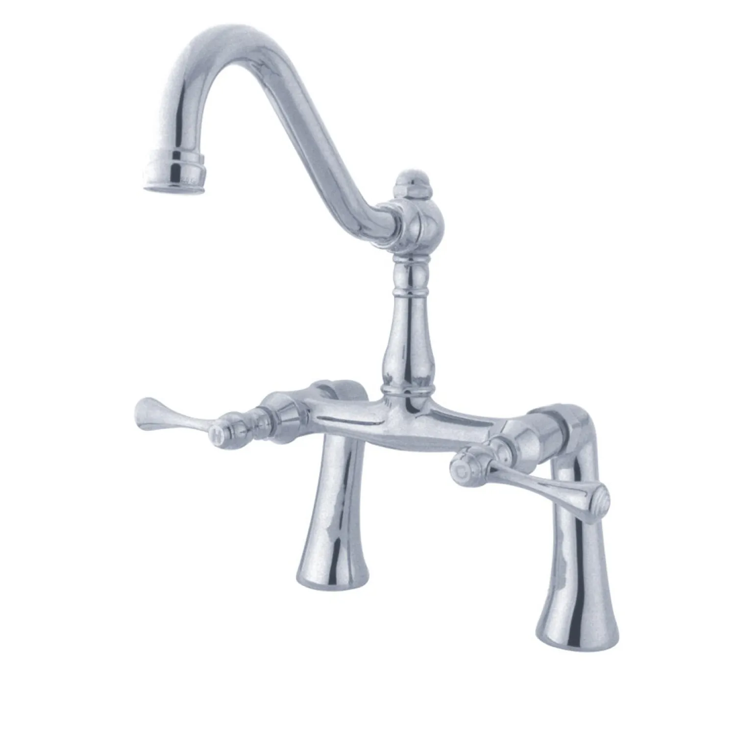 New Restoration Deck Mount Clawfoot Tub Bridge Faucet Tub Faucets