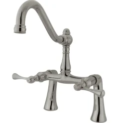 New Restoration Deck Mount Clawfoot Tub Bridge Faucet Tub Faucets