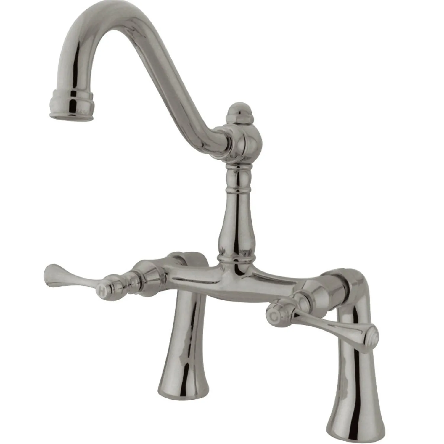 New Restoration Deck Mount Clawfoot Tub Bridge Faucet Tub Faucets