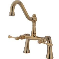 New Restoration Deck Mount Clawfoot Tub Bridge Faucet Tub Faucets