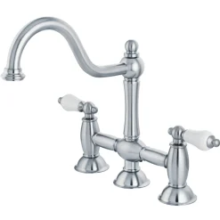 Online Restoration 2-Handle Kitchen Bridge Faucet Bridge Faucets