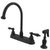 Hot Restoration 2-Handle Centerset Kitchen Faucet Faucets With Side Spray