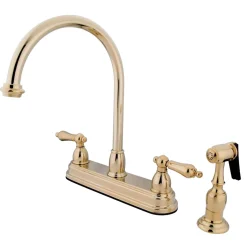 Hot Restoration 2-Handle Centerset Kitchen Faucet Faucets With Side Spray