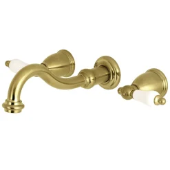 Best Restoration 2-Handle 3-Hole Wall Mount Roman Tub Faucet Tub Faucets