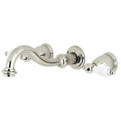 Best Restoration 2-Handle 3-Hole Wall Mount Roman Tub Faucet Tub Faucets