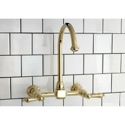 Online Restoration 8-Inch Centerset Wall Mount Kitchen Faucet Wall Mounted Kitchen Faucets