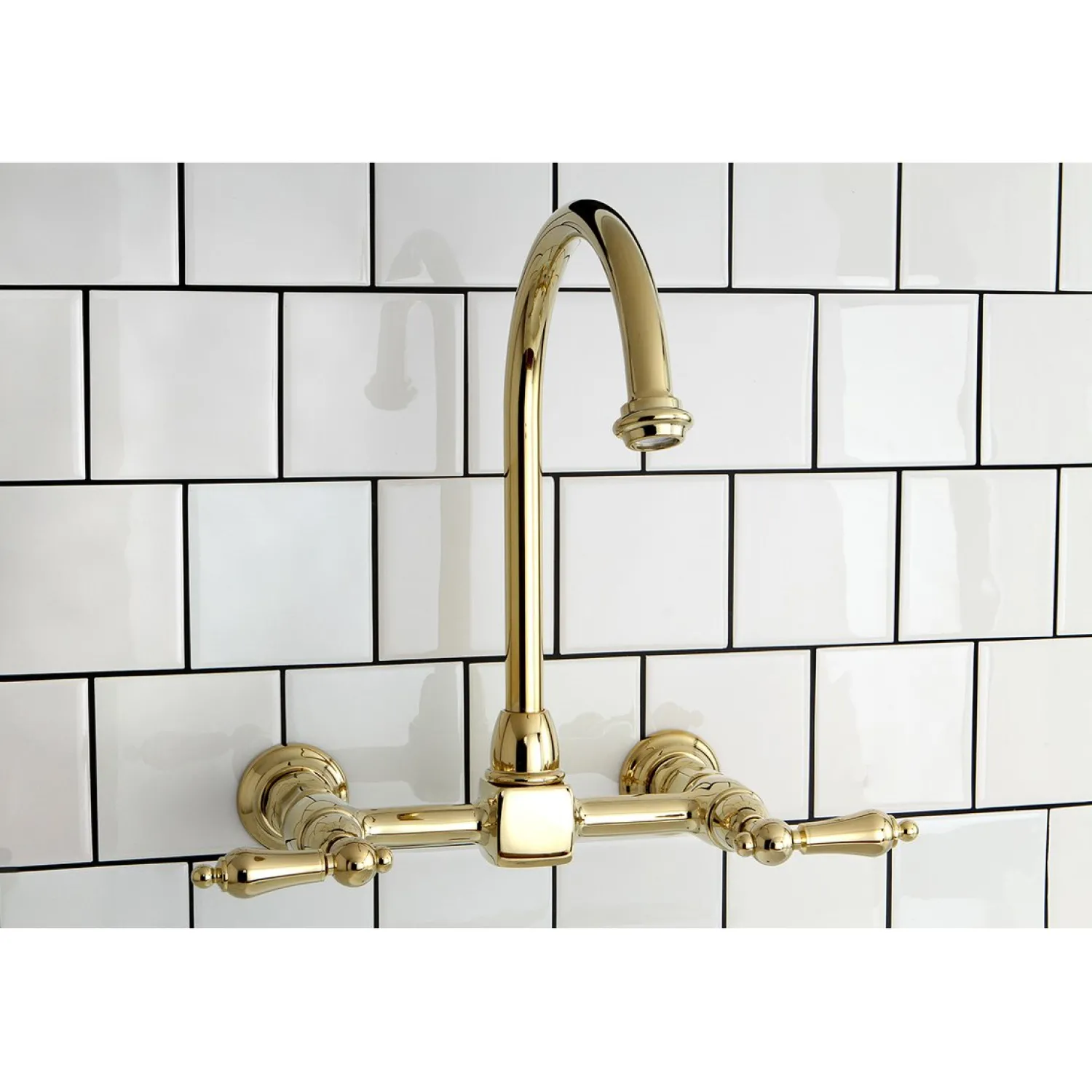 Online Restoration 8-Inch Centerset Wall Mount Kitchen Faucet Wall Mounted Kitchen Faucets