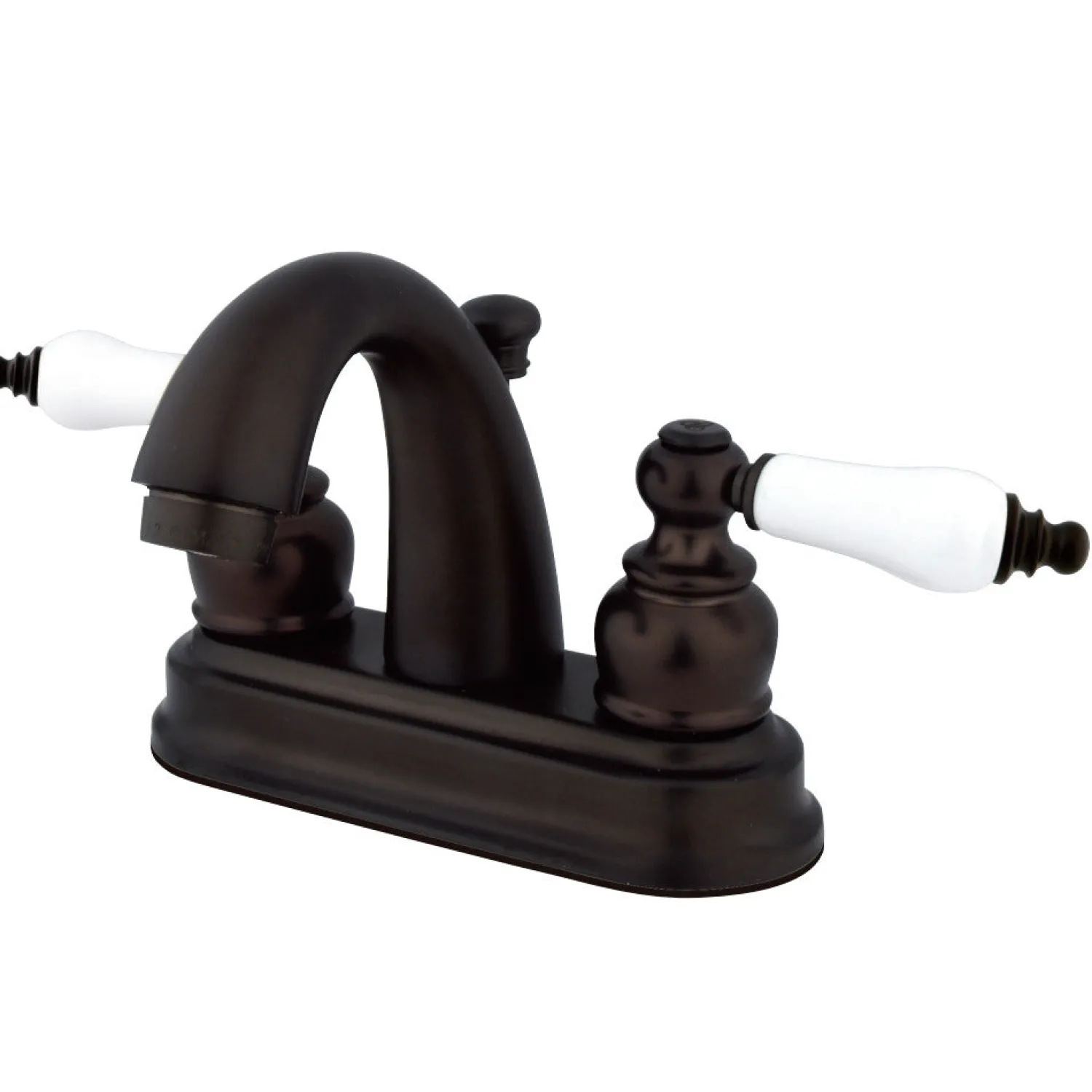 Restoration 4-Inch centerset Lavatory Faucet with Porcelain Lever Handles 4" Center Set
