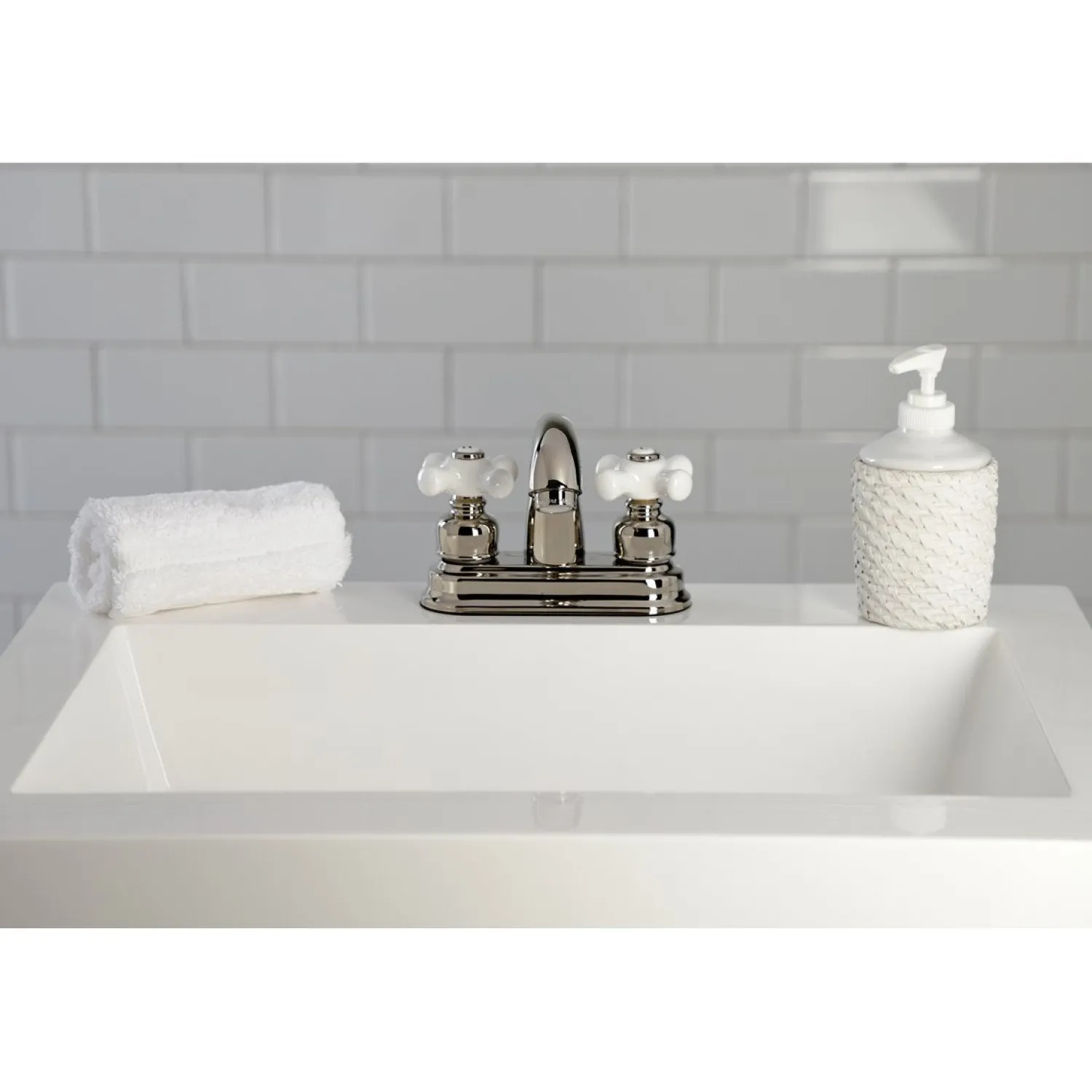 New Restoration 4-Inch Centerset Deck Mount Bathroom Faucet 4" Center Set