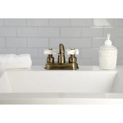 New Restoration 4-Inch Centerset Deck Mount Bathroom Faucet 4