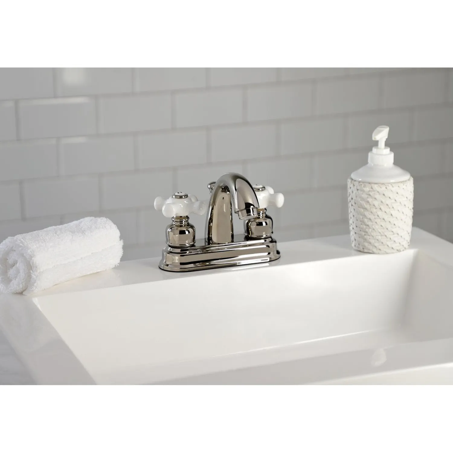 New Restoration 4-Inch Centerset Deck Mount Bathroom Faucet 4" Center Set