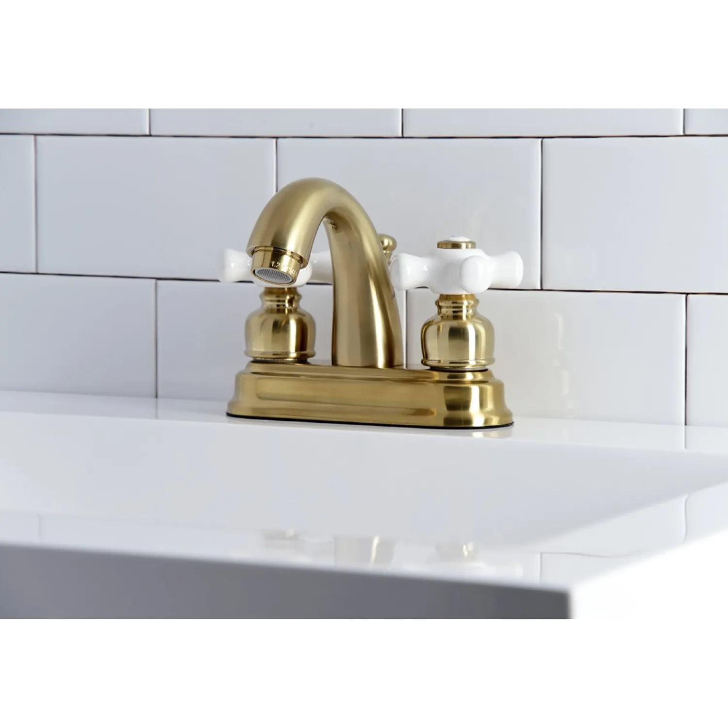 New Restoration 4-Inch Centerset Deck Mount Bathroom Faucet 4" Center Set