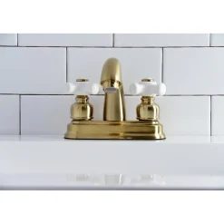 New Restoration 4-Inch Centerset Deck Mount Bathroom Faucet 4