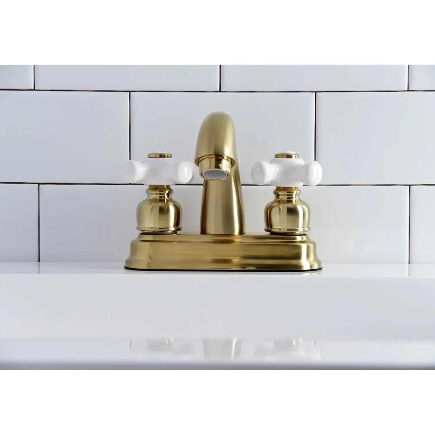 New Restoration 4-Inch Centerset Deck Mount Bathroom Faucet 4" Center Set