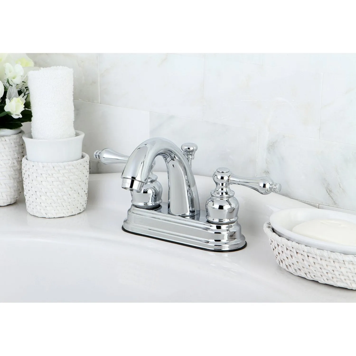 Restoration 4-Inch Centerset Bathroom Faucet 4" Center Set
