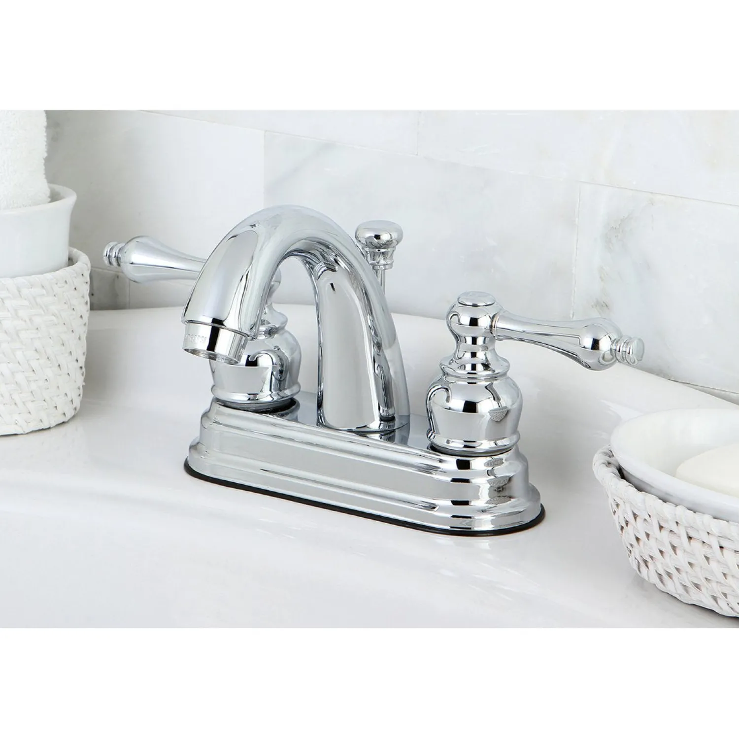 Restoration 4-Inch Centerset Bathroom Faucet 4" Center Set