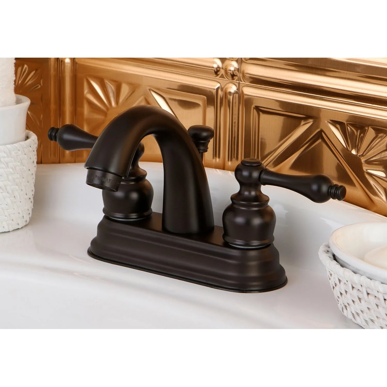 Restoration 4-Inch Centerset Bathroom Faucet 4" Center Set