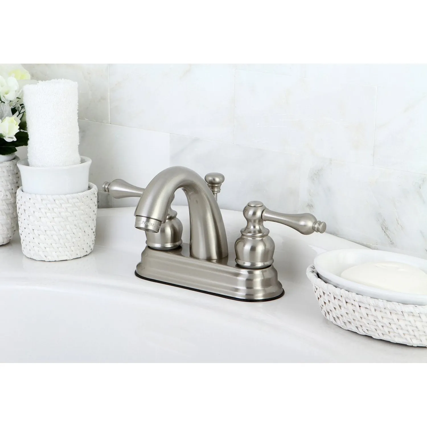 Restoration 4-Inch Centerset Bathroom Faucet 4" Center Set