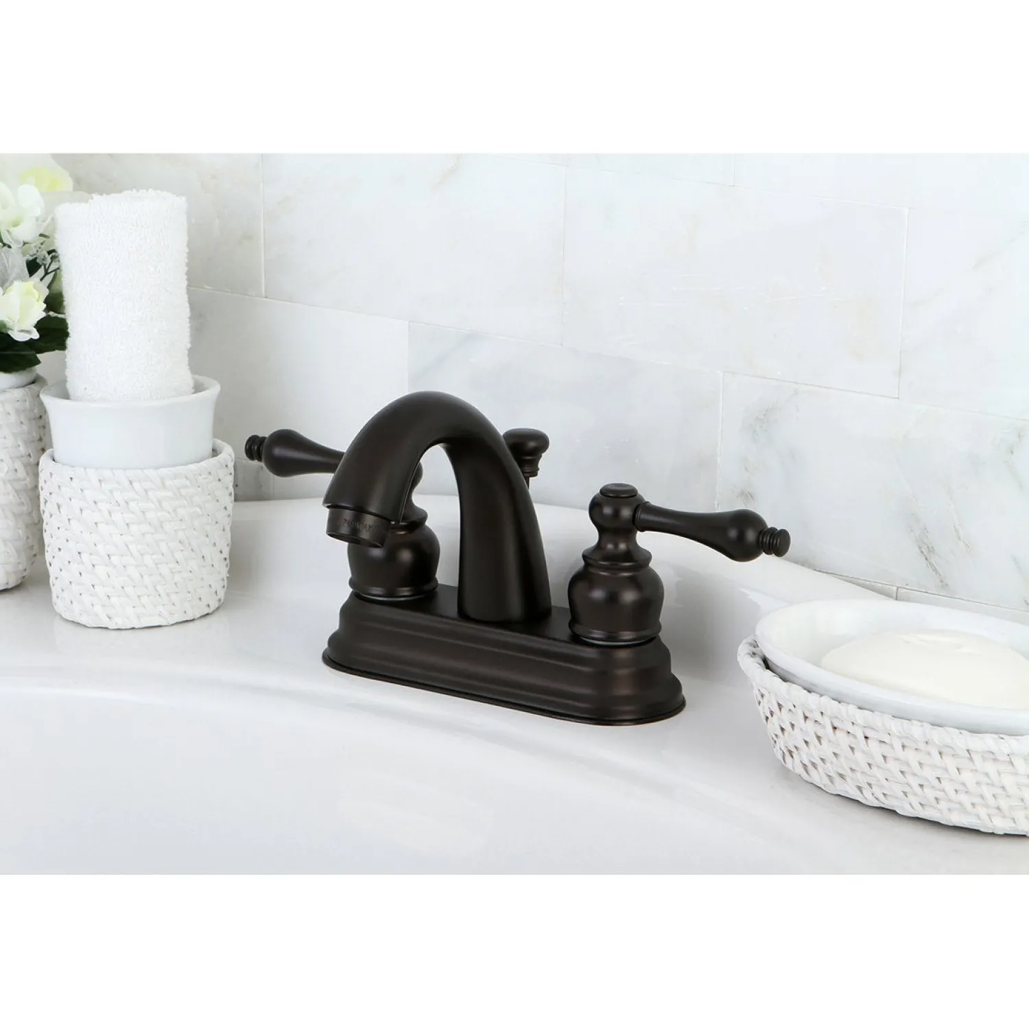 Restoration 4-Inch Centerset Bathroom Faucet 4" Center Set