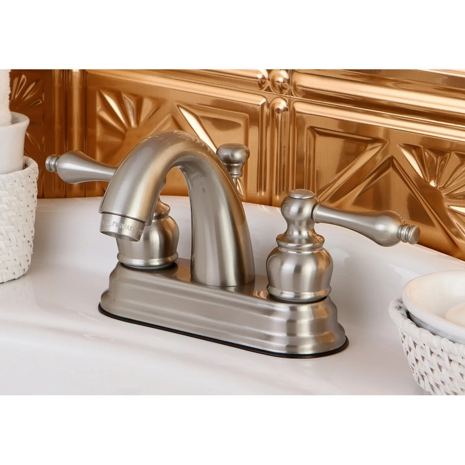Restoration 4-Inch Centerset Bathroom Faucet 4" Center Set