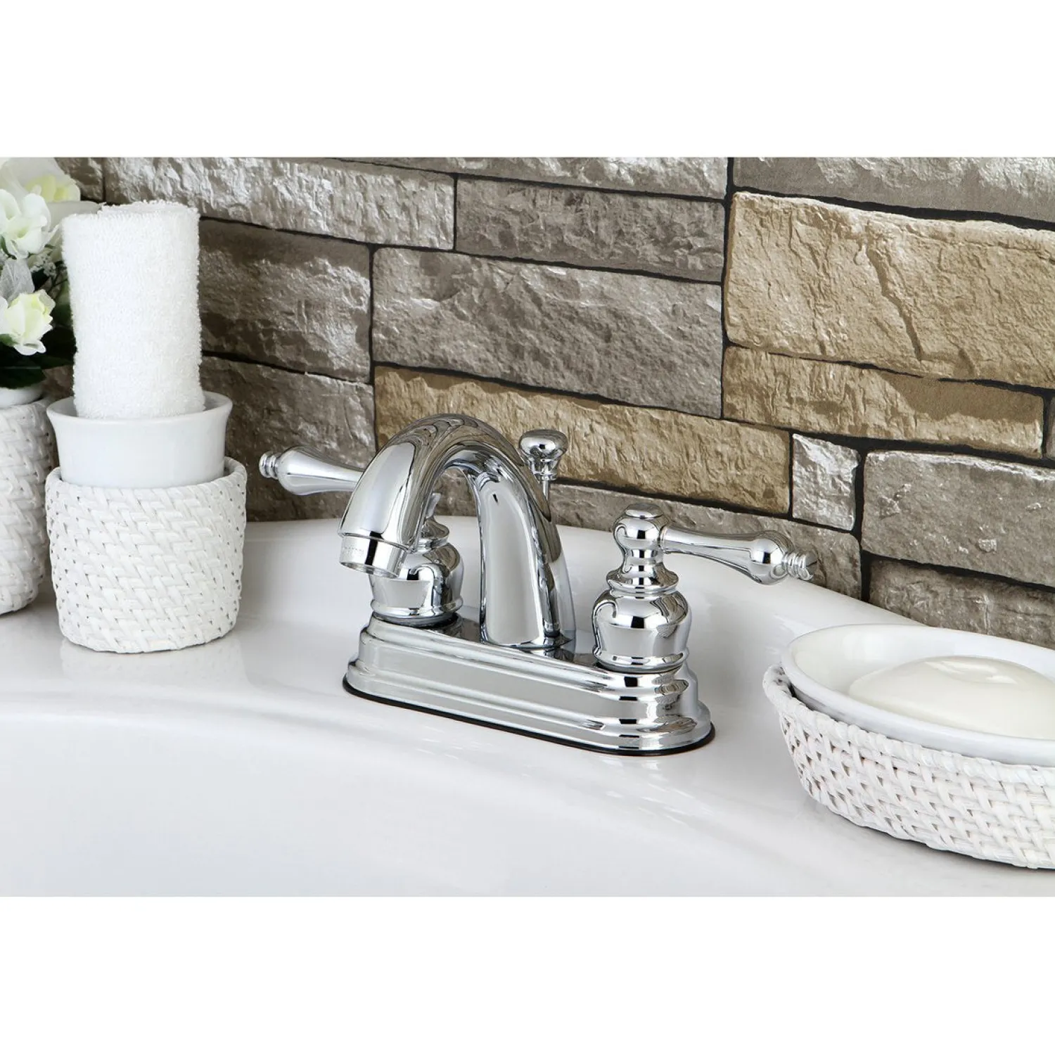Restoration 4-Inch Centerset Bathroom Faucet 4" Center Set