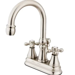 Outlet Restoration 4-Inch Centerset Bathroom Faucet with Brass Pop-Up 4