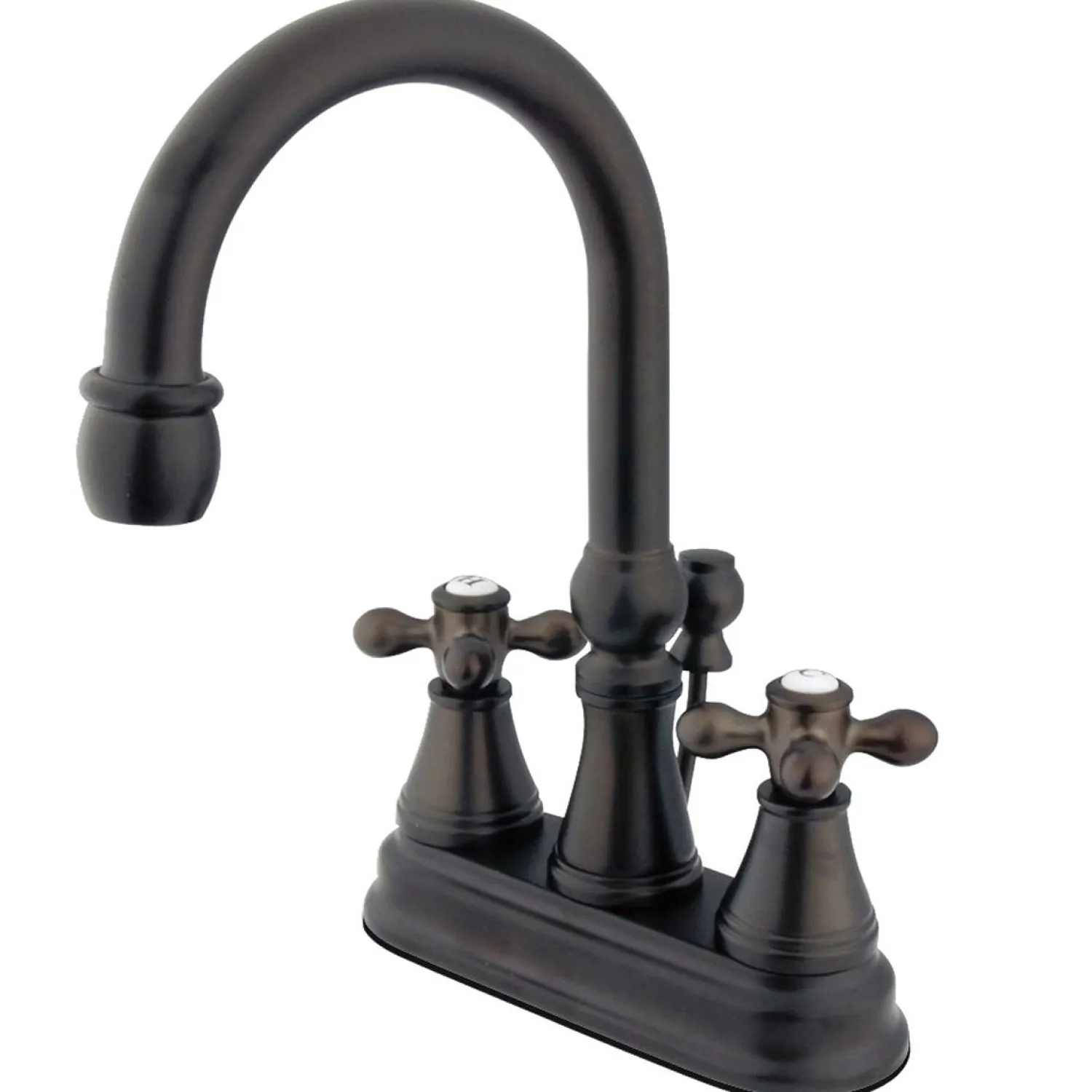 Outlet Restoration 4-Inch Centerset Bathroom Faucet with Brass Pop-Up 4" Center Set