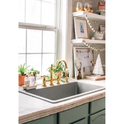 Sale Restoration Kitchen Bridge Faucet with Brass Sprayer Bridge Faucets
