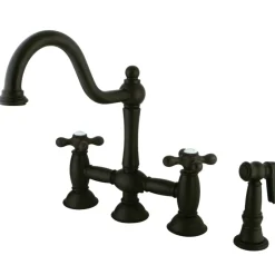 Sale Restoration Kitchen Bridge Faucet with Brass Sprayer Bridge Faucets