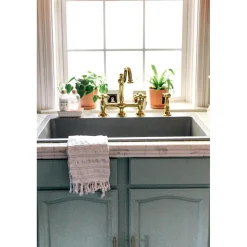 Sale Restoration Kitchen Bridge Faucet with Brass Sprayer Bridge Faucets