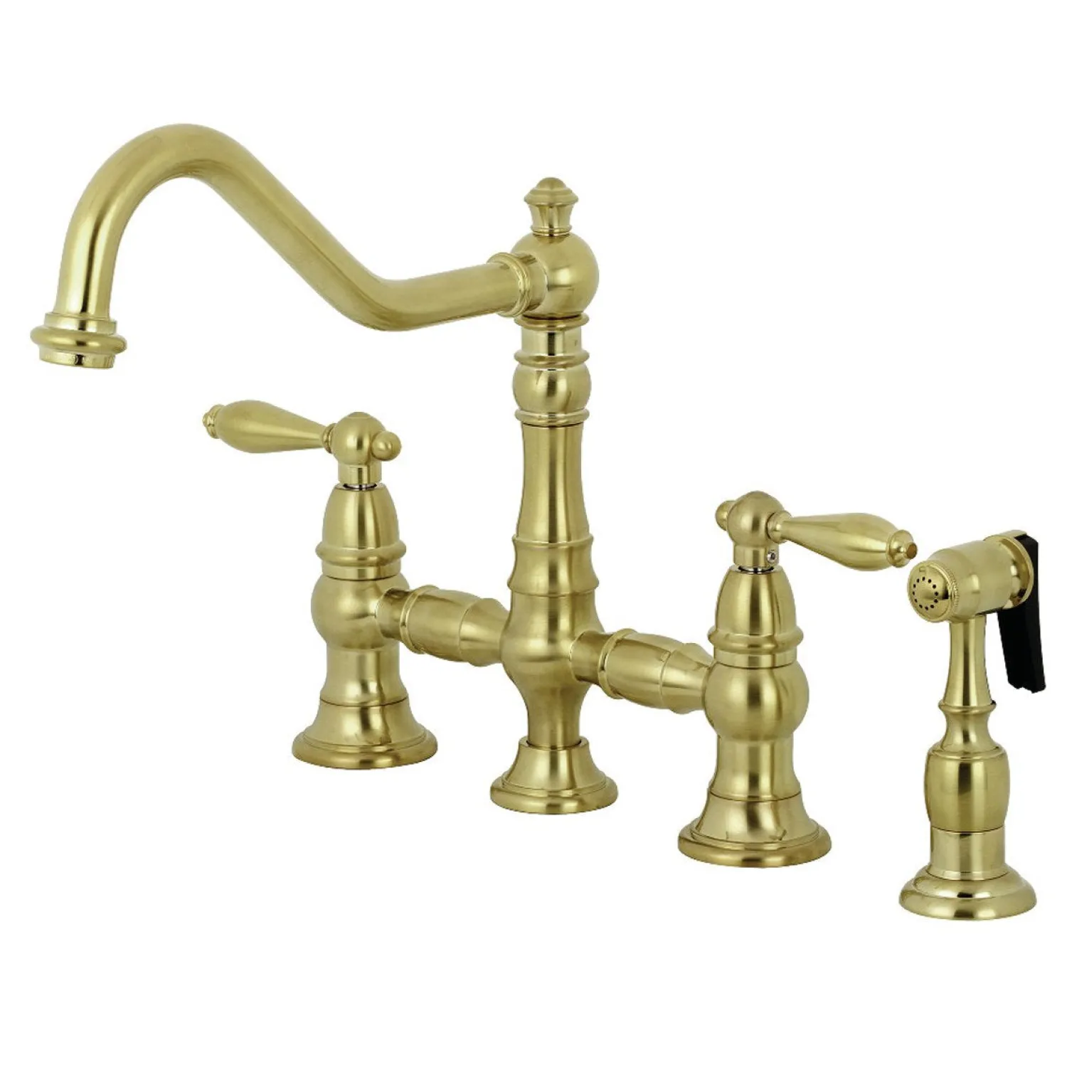Online Restoration Kitchen Faucet with Side Sprayer Faucets With Side Spray|Bridge Faucets